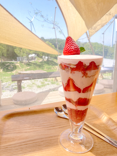 グリナリウム淡路の苺パフェ