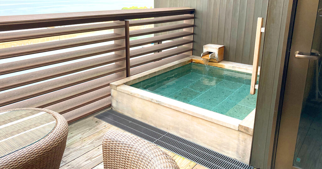 淡路夢泉景の客室露天風呂