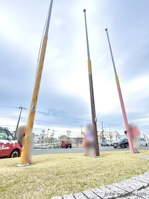 ポッキーの形の電柱